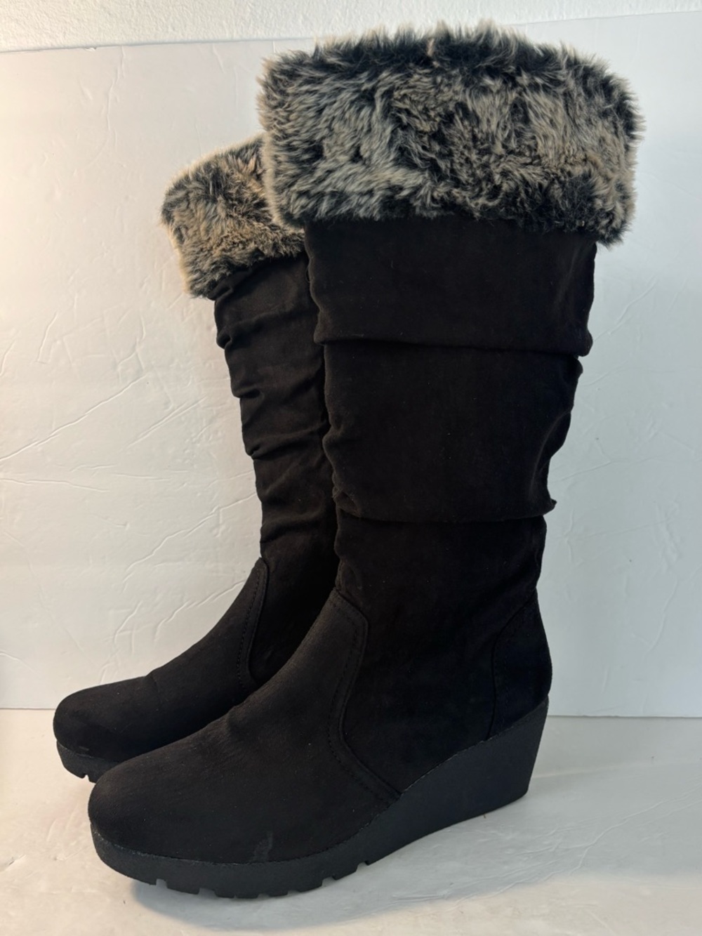 FADED GLORY Lorna Black Winter Boots Size 9